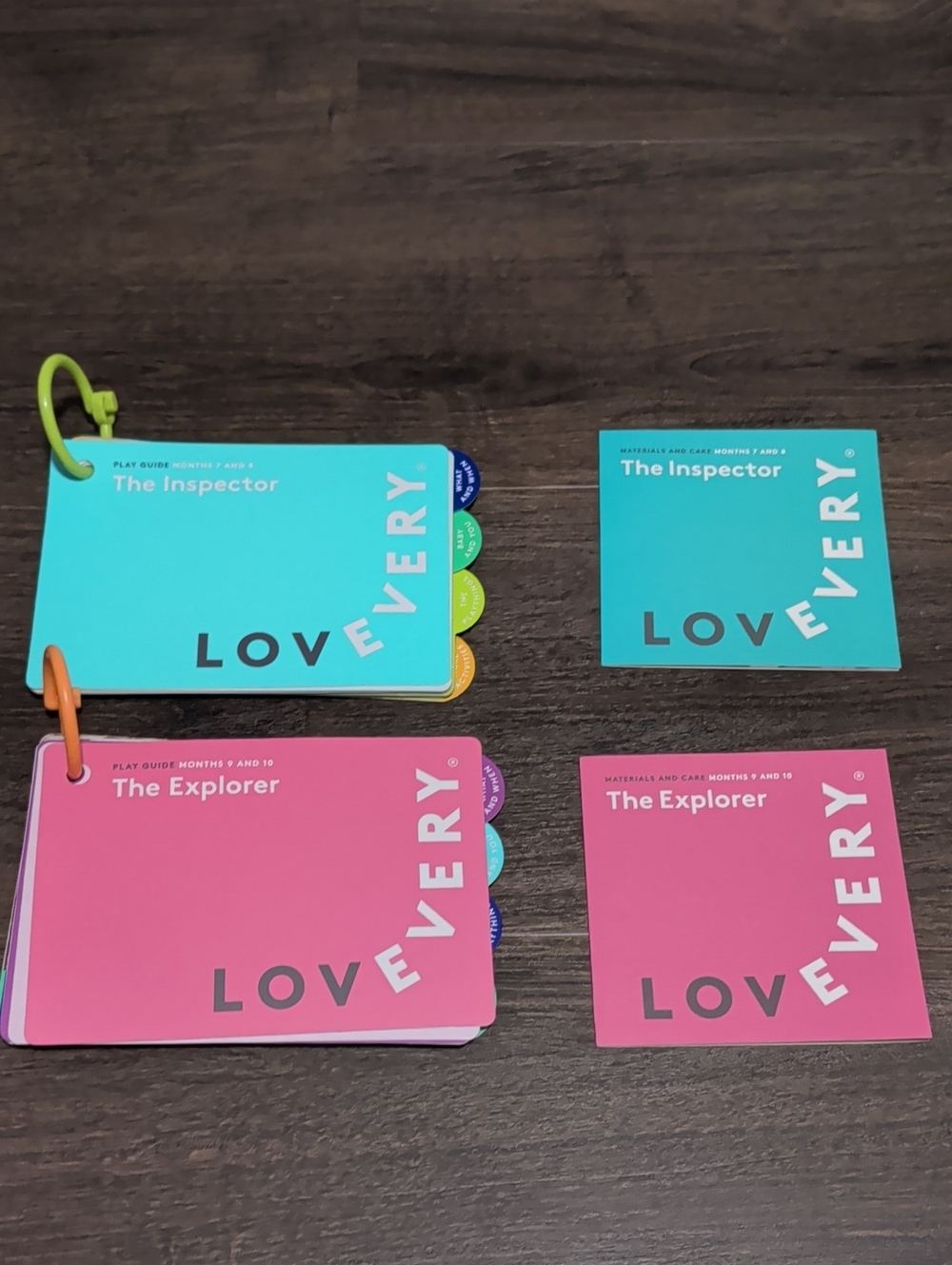 LOVEVERY Baby Book Play Guide with ring for 9 - 12 months like new